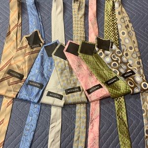 VanHeusen Neck Ties. Brown blue silver beige pink green gold gray paisley orange